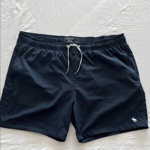 Abercrombie & Fitch Men's Dark Blue/Navy Swim Trunks